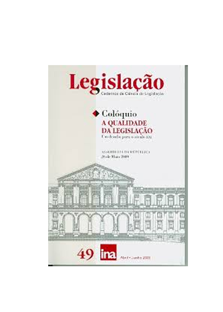 Legislação. Cadernos de Ciência da Legislação 49